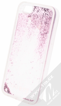 Guess Liquid Glitter Hard Case ochranný kryt s přesýpacím efektem třpytek pro Apple iPhone 5, iPhone 5S, iPhone SE (GUHCPSEGLUTRG) růžově zlatá (rose gold) animace 1