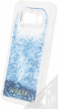 Guess Liquid Glitter Hard Case ochranný kryt s přesýpacím efektem třpytek pro Samsung Galaxy S8 (GUHCS8GLUFLBL) modrá průhledná (blue transparent) animace 4