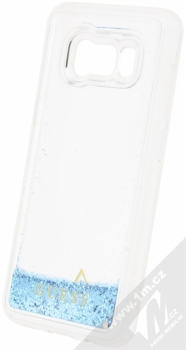 Guess Liquid Glitter Hard Case ochranný kryt s přesýpacím efektem třpytek pro Samsung Galaxy S8 (GUHCS8GLUFLBL) modrá průhledná (blue transparent) animace 5