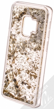 Guess Liquid Glitter Hard Case ochranný kryt s přesýpacím efektem třpytek pro Samsung Galaxy S9 (GUHCS9GLUFLGO) zlatá (gold) animace 3