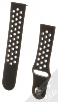 Handodo Double Color Strap silikonový pásek na zápěstí pro Xiaomi Amazfit Pace, Amazfit 2 Stratos černá šedá (black grey)