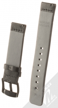 Handodo Leather Single Color Strap kožený pásek na zápěstí pro Huawei Watch GT černá (black) zezadu