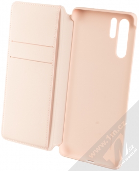 Huawei Wallet Cover originální flipové pouzdro pro Huawei P30 Pro růžová (pink) otevřené