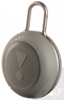 JBL CLIP 3 voděodolný Bluetooth reproduktor šedá (grey) zezadu