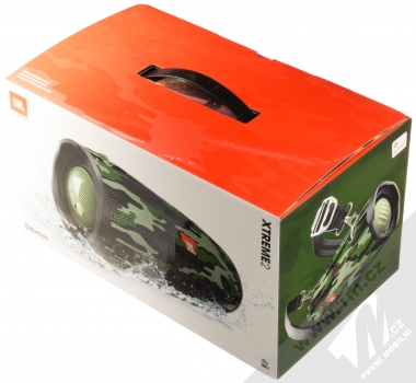 JBL XTREME 2 voděodolný výkonný Bluetooth reproduktor zelená kamufláž (squad green) krabička