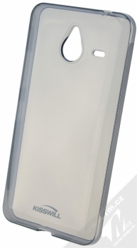 Kisswill TPU Open Face silikonové pouzdro pro Microsoft Lumia 640 XL Dual Sim, Lumia 640 XL LTE černá průhledná (black)