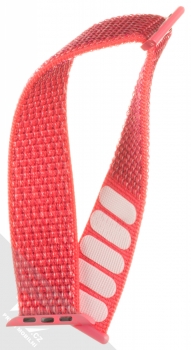 Maikes Nylon Strap textilní pásek na zápěstí pro Apple Watch 42mm, Watch 44mm růžová (pink) rozepnuté