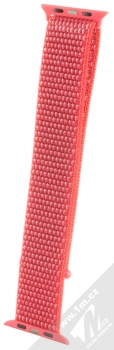 Maikes Nylon Strap textilní pásek na zápěstí pro Apple Watch 42mm, Watch 44mm růžová (pink) zezadu