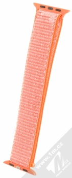 Maikes Nylon Strap textilní pásek na zápěstí pro Apple Watch 42mm oranžová (orange) zezadu