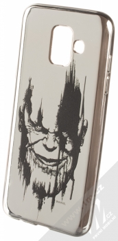 Marvel Thanos 004 TPU pokovený ochranný silikonový kryt s motivem pro Samsung Galaxy A6 (2018) stříbrná (silver)