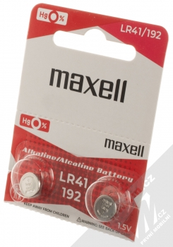 Maxell knoflíková baterie LR41/192 2ks stříbrná (silver) krabička