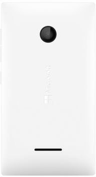 Microsoft Lumia 435 white mobil, mobilní telefon, smartphone zezadu