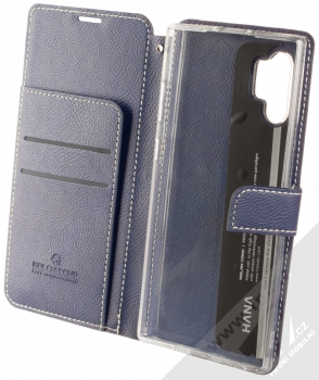 Molan Cano Issue Diary flipové pouzdro pro Samsung Galaxy Note 10 Plus tmavě modrá (navy blue) otevřené