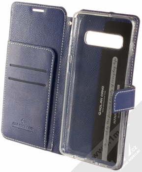 Molan Cano Issue Diary flipové pouzdro pro Samsung Galaxy S10 Plus tmavě modrá (navy blue) otevřené