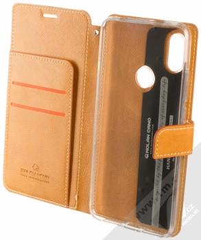 Molan Cano Issue Diary flipové pouzdro pro Xiaomi Redmi S2 hnědá (brown) otevřené