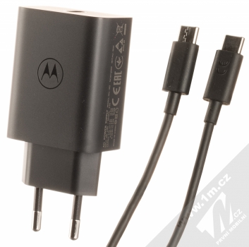 Motorola MC-302 | SA18C79899 originální nabíječka do sítě s USB Type-C výstupem 3A a Motorola SC18C37155 originální USB Type-C kabel černá (black)
