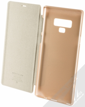 Nillkin Sparkle flipové pouzdro pro Samsung Galaxy Note 9 béžová (champagne gold) otevřené