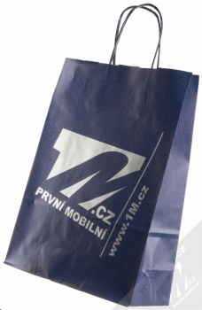 Papírová taška 1M.cz velikost S tmavě modrá (dark blue)