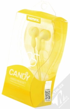Remax Candy RM-505 sluchátka s mikrofonem a ovladačem žlutá (yellow) krabička