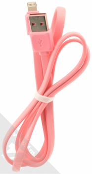 Remax Fast Flat plochý USB kabel s Apple Lightning konektorem pro Apple iPhone, iPad, iPod růžová (pink) balení