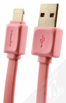 Remax Fast Flat plochý USB kabel s Apple Lightning konektorem pro Apple iPhone, iPad, iPod růžová (pink)