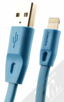Remax Full Speed plochý USB kabel s Apple Lightning konektorem - délka 2 metry modrá (blue)