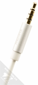 Remax S120 Smart Audio Cable hudební kabel s ovladačem a jack 3,5mm konektory bílá (white) jack 3,5mm konektor do telefonu