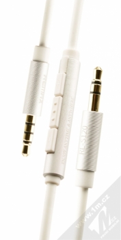 Remax S120 Smart Audio Cable hudební kabel s ovladačem a jack 3,5mm konektory bílá (white)
