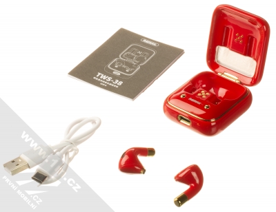 Remax Yosee Earbuds TWS Bluetooth stereo sluchátka červená (red) balení