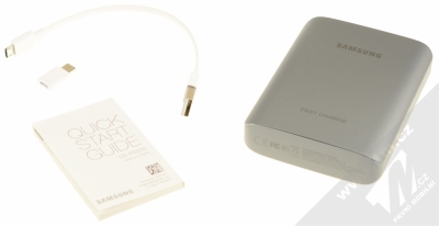 Samsung EB-PN930CS Battery Pack PowerBank záložní zdroj 10200mAh s USB Type-C a technologií Fast Charge pro mobilní telefon, mobil, smartphone, tablet šedá (dark gray) balení