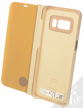 Samsung EF-ZG950CF Clear View Standing Cover originální flipové pouzdro pro Samsung Galaxy S8 zlatá (gold) otevřené