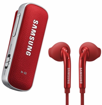 Samsung EO-RG920BR Level Link Bluetooth bezdrátový audio adaptér a headset pro mobilní telefon, mobil, smartphone, tablet červená (red)
