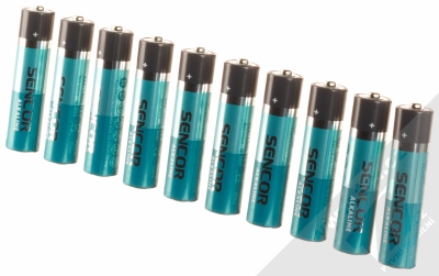 Sencor SBA LR03 10BP AAA ALK alkalické mikrotužkové baterie AAA LR3 10ks tyrkysová tmavě šedá (turquoise dark grey)