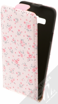 Sligo Flowers flipové pouzdro pro Samsung Galaxy A3, Galaxy A3 Duos růžová (pink)