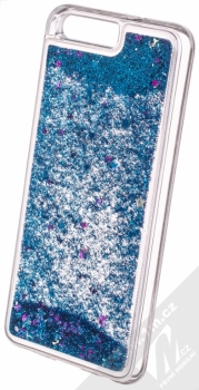Sligo Liquid Glitter Full ochranný kryt s přesýpacím efektem třpytek pro Huawei P10 tmavě modrá (dark blue) animace 3
