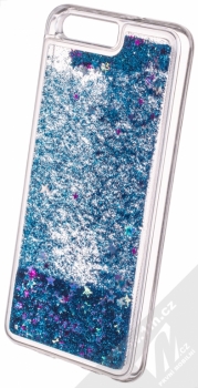 Sligo Liquid Glitter Full ochranný kryt s přesýpacím efektem třpytek pro Huawei P10 tmavě modrá (dark blue) animace 4