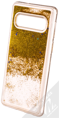 Sligo Liquid Glitter Full ochranný kryt s přesýpacím efektem třpytek pro Samsung Galaxy S10 zlatá (gold)