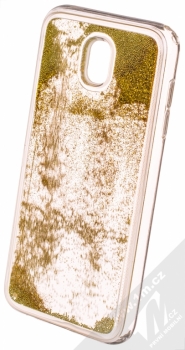 Sligo Liquid Pearl Full ochranný kryt s přesýpacím efektem třpytek pro Samsung Galaxy J5 (2017) zlatá (gold) animace 2