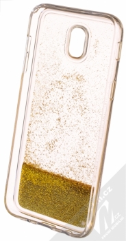 Sligo Liquid Pearl Full ochranný kryt s přesýpacím efektem třpytek pro Samsung Galaxy J5 (2017) zlatá (gold) zepředu