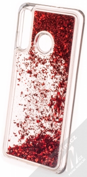 Sligo Liquid Sparkle Full ochranný kryt s přesýpacím efektem třpytek pro Huawei P30 Lite červená (red) zezadu