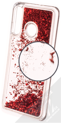 Sligo Liquid Sparkle Full ochranný kryt s přesýpacím efektem třpytek pro Huawei P30 Lite červená (red)