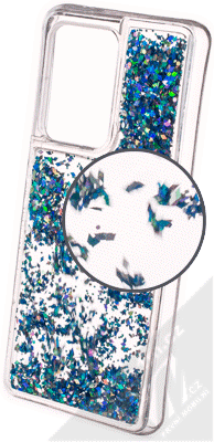 Sligo Liquid Sparkle Full ochranný kryt s přesýpacím efektem třpytek pro Samsung Galaxy S20 Ultra tyrkysová (turquoise)