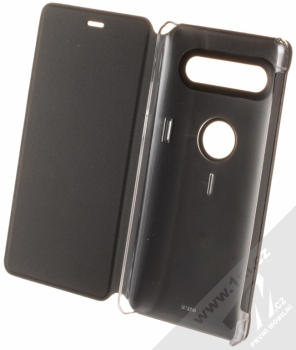 Sony SCSH50 Style Cover Stand originální flipové pouzdro pro Sony Xperia XZ2 Compact černá (black) otevřené