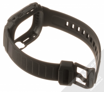 Spigen Rugged Armor Pro odolný ochranný kryt pro Apple Watch Ultra 49mm černá (matte black) rozepnuté zezadu