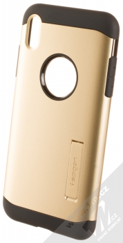 Spigen Slim Armor odolný ochranný kryt se stojánkem pro Apple iPhone XS Max zlatá (champagne gold)