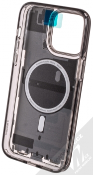 Spigen Ultra Hybrid ZeroOne Mag MagSafe odolný ochranný kryt pro Apple iPhone 14 Pro Max šedá průhledná (grey transparent) zepředu