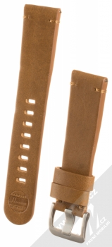 Strap Studio Essex Galaxy kožený pásek na zápěstí pro Samsung Galaxy Watch 46mm, Gear S3 hnědá (brown)