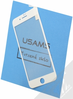 USAMS 3D Curved Tempered Glass barevné ochranné tvrzené sklo na displej pro Apple iPhone 7 Plus bílá (white)