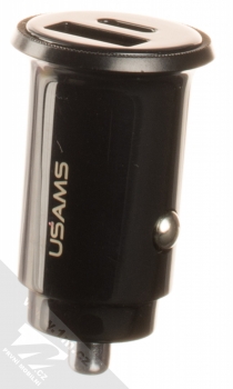 USAMS C12 QC4.0 and PD3.0 Fast Charging Car Charger nabíječka do auta s USB a USB Type-C výstupy černá (black)