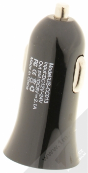 USAMS Car Charger Kit nabíječka do auta s microUSB konektorem, Apple Lightning konektorem a 2x USB výstupem 2,1A pro mobilní telefon, mobil, smartphone, tablet černá (black) nabíječka zezadu